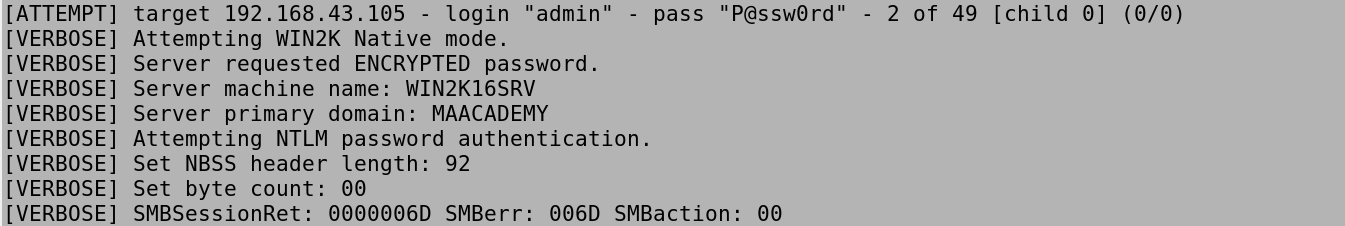 hydra with a user list and a password list and the verbose mode enabled.